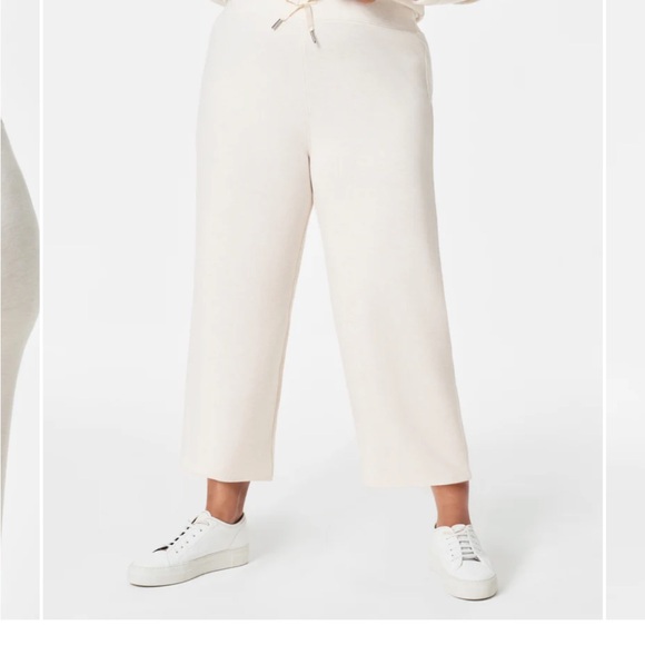 SPANX Cream Cropped Ankle Pants - Picture 1 of 2